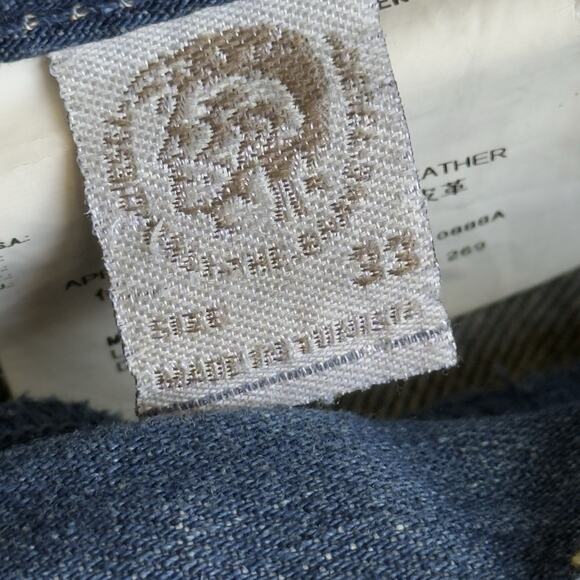 Vintage Diesel Zathan Jeans 0888A 33x32 Wide Bootcut Leg Aged Blue Only The Brav - Picture 7 of 12